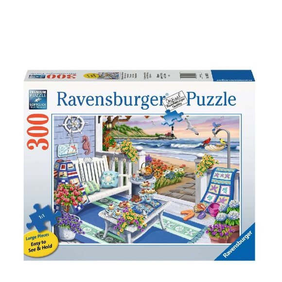 New sealed Ravensburger 300 pcs Large Format Puzzle-Seaside Sunshine - Picture 1 of 13